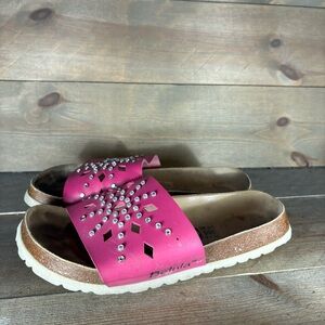 birkenstock betula womens size 10 shoes pink slip on slide sandals